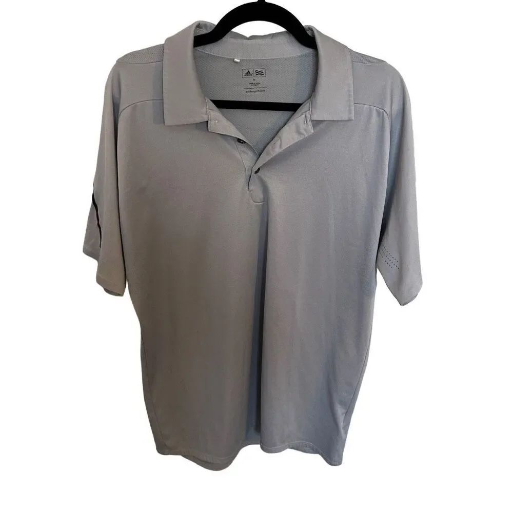 Men’s adidas grey golf polo - size M